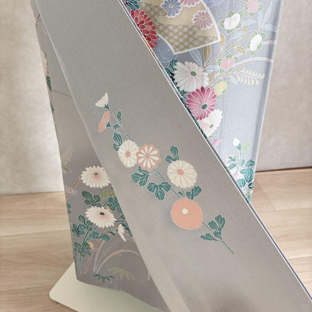 訪問着 フルセット 着物 正絹 四季草花 卒業式 入学式 金駒刺繍 G3