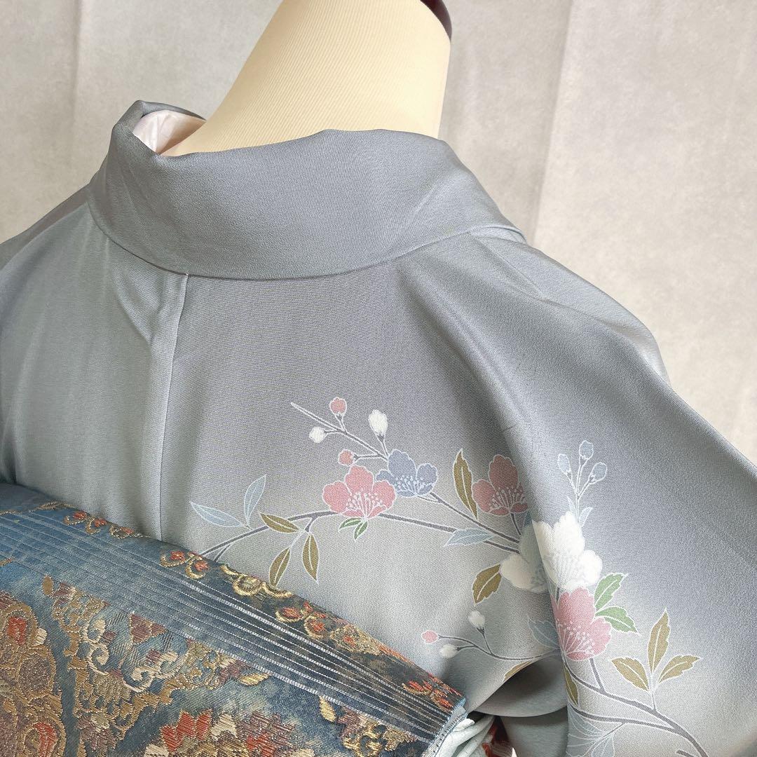 訪問着 フルセット 着物 正絹 四季草花 卒業式 入学式 金駒刺繍 G3