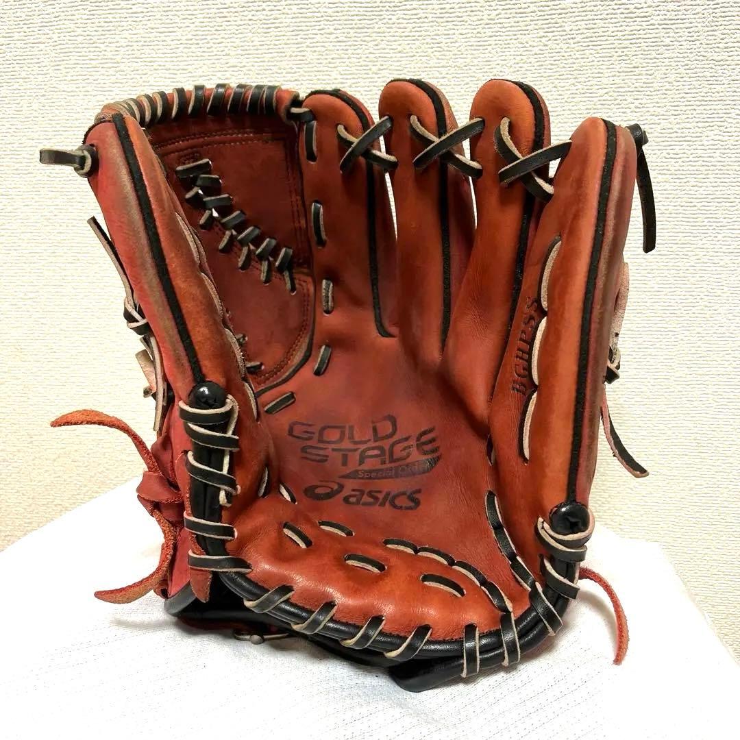 アシックス 硬式 投手 野球 グローブ プロ実使用 ゴールドステージ