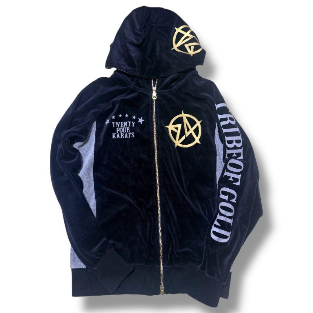 美品】24karats ベロア セットアップ L 黒×金 デカロゴ EXILE - メルカリ