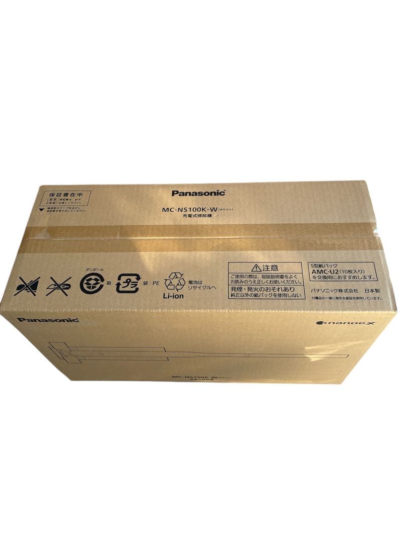 【新品未使用】パナソニックコードレススティック掃除機 MC-NS100K-W セパレート型コードレススティック掃除機 ホワイト MC-NS100K [紙