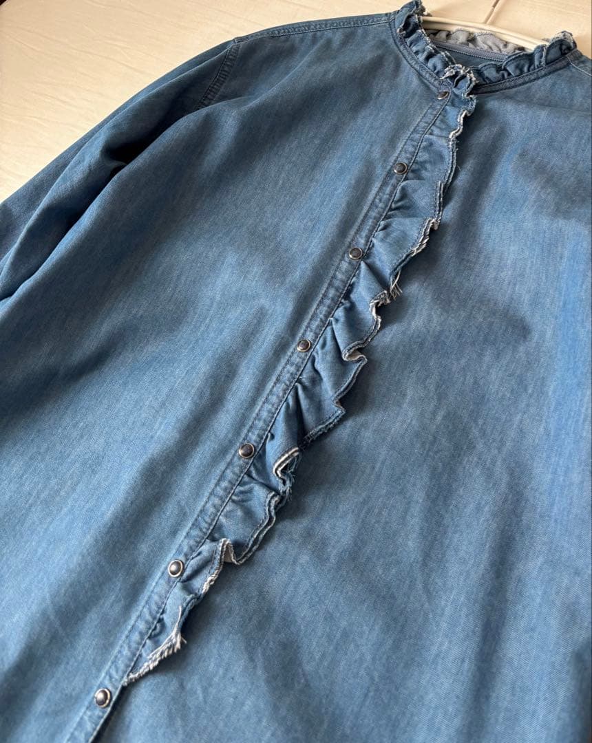 Drawer ドゥロワー ラッフルデニムシャツ 38 - メルカリ