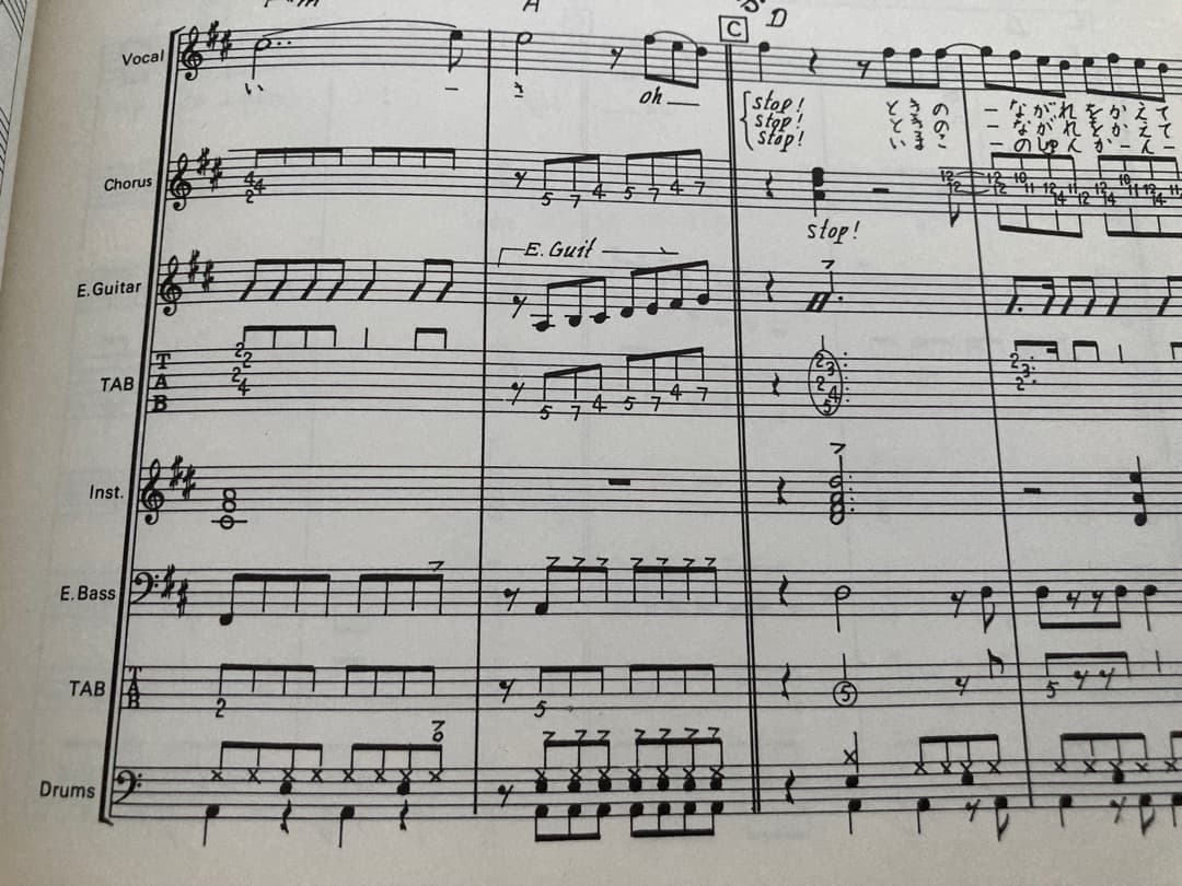 ☆楽譜/グッバイ/ザグッバイブレーション/タブ譜/バンドスコア/野村