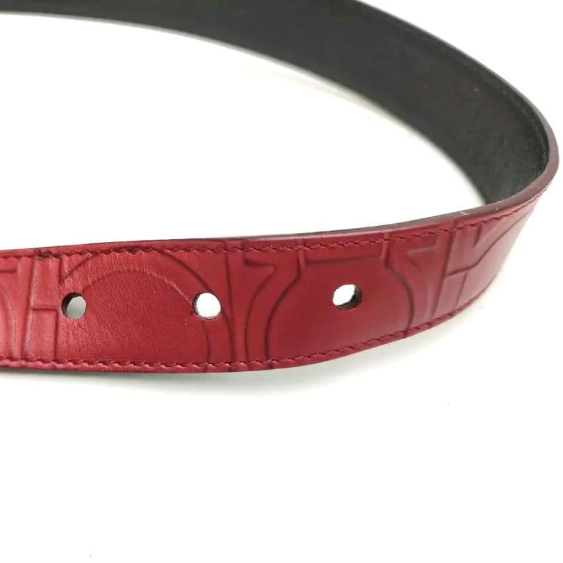 美品 フェラガモ ベルト 69±2.5cm 幅2.5 総柄 イタリア製 921