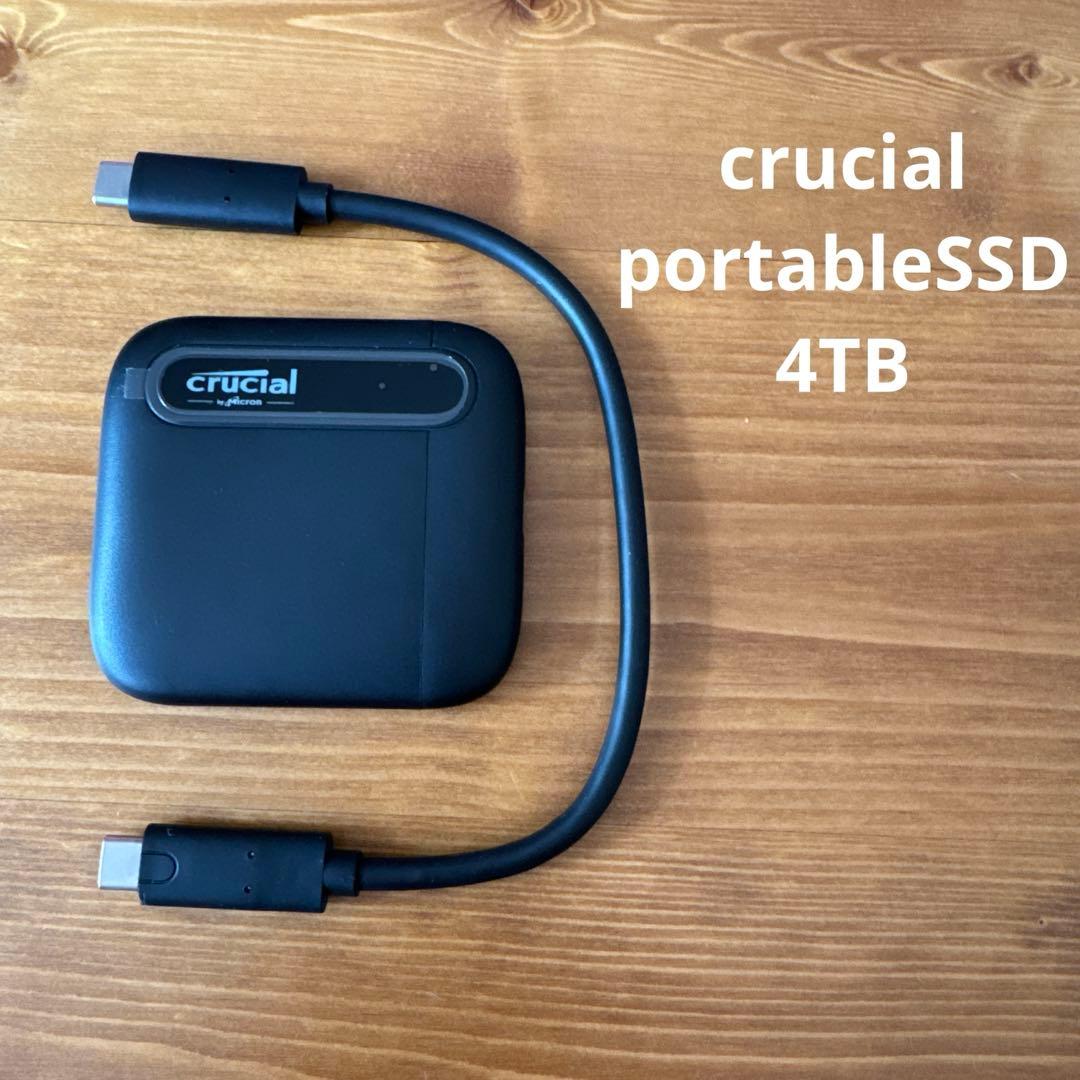 外付けハードディスク・ドライブ Crucial X6 4TB Portable SSD ゲームもいけて普段使いも速い！外付けSSD「Crucial X6」はしかも割安