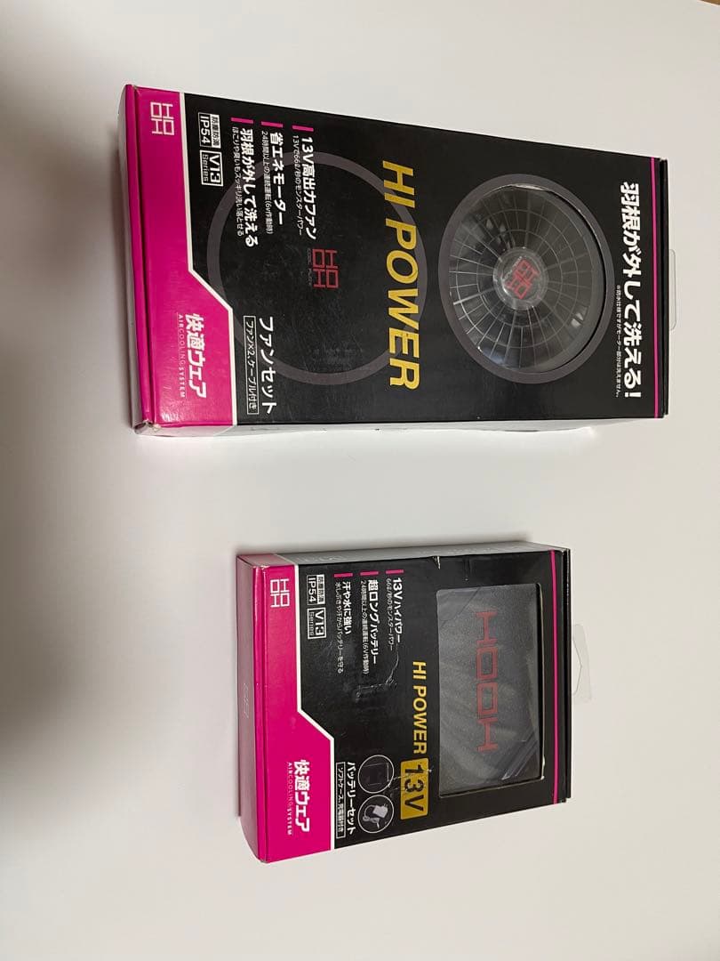 HOOK HI POWER 13V ファンセット 2台 HI POWER 13V 空調服用冷却ファン 3セット - メルカリ
