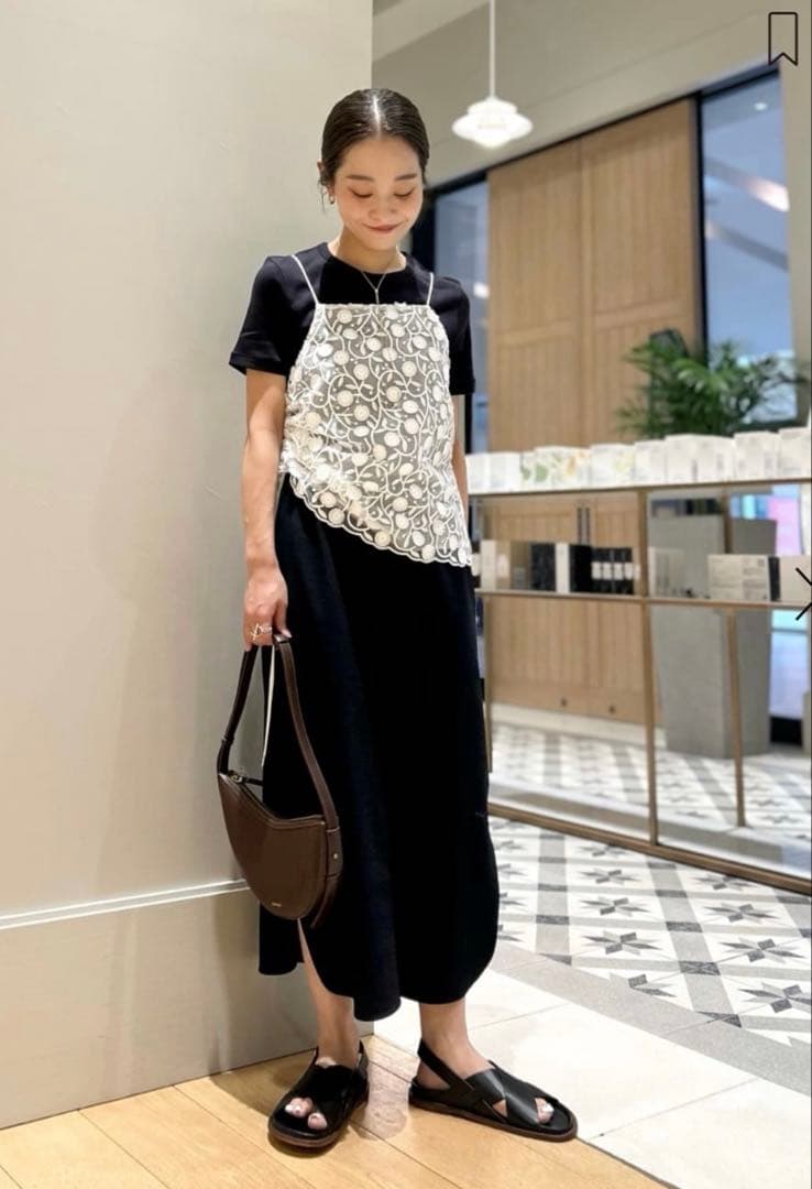 マカフィー TOMORROWLANDメッシュエンブロイダリー キャミソール