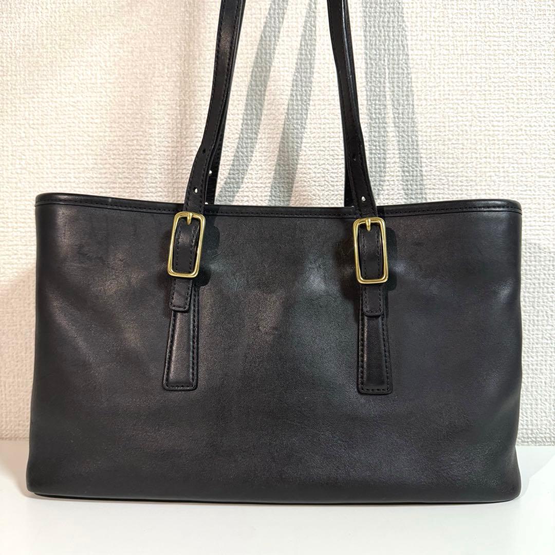 COACH オールドコーチ ハンドバッグ グラブタンレザー ブラック 9813