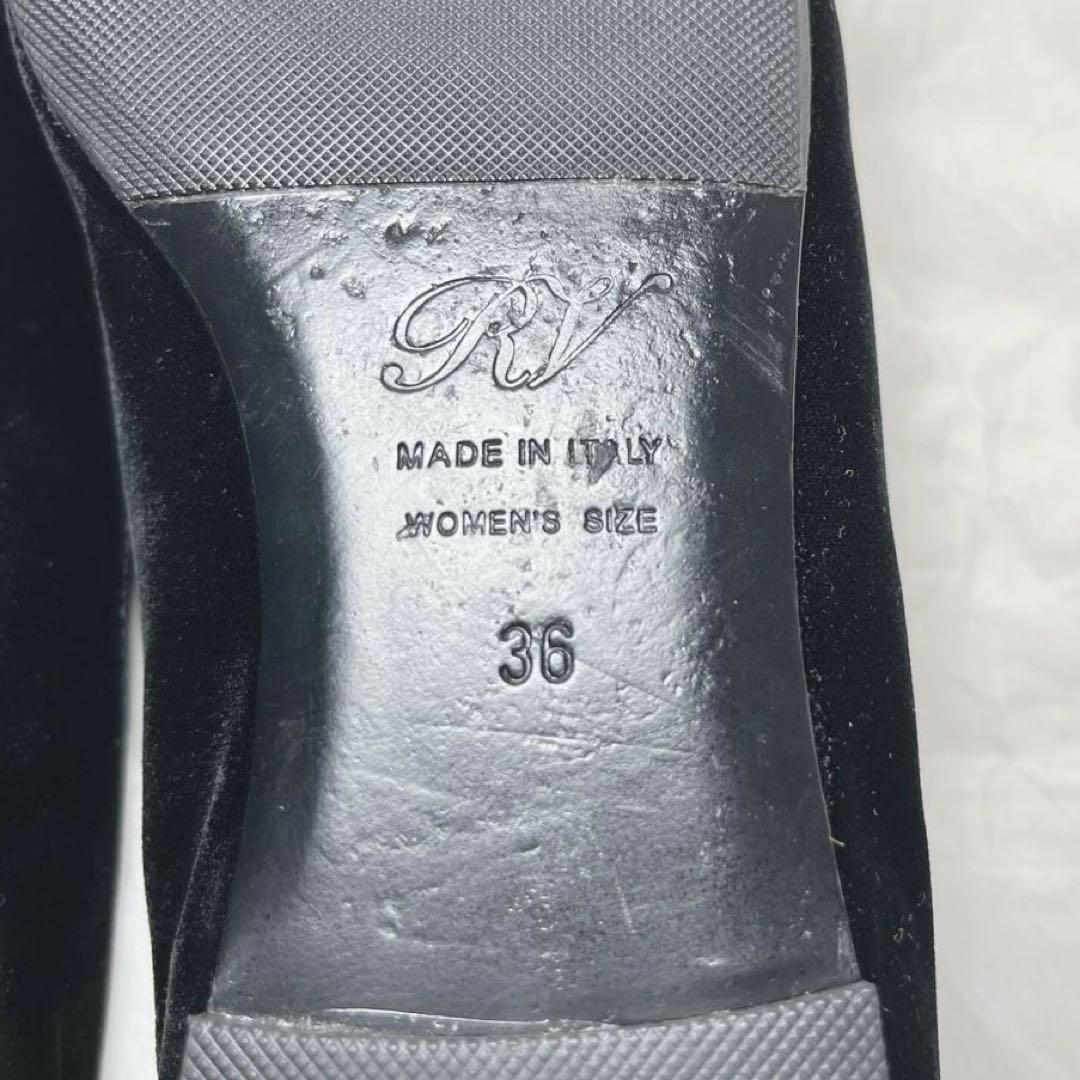 美品✨ロジェヴィヴィエ　ベルベットフラットシューズ　モチーフ　23〜23.5cm