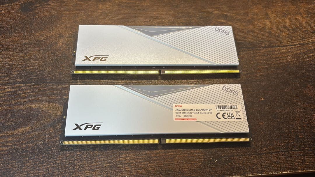 た*け様 【DD5】XPG DDR5 16GB×2 ホワイト LANCER RGB DDR5 MEMORY | XPG