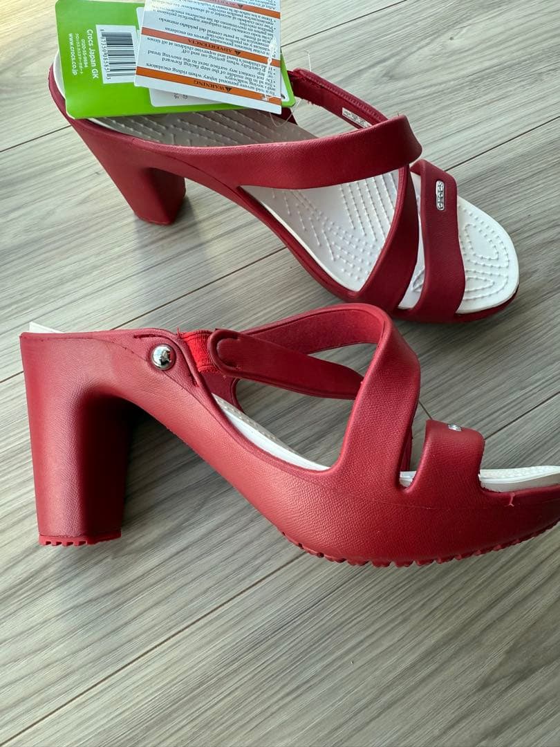 未使用、タグ付】廃盤 crocs サイプラス ダークレッド 23センチ