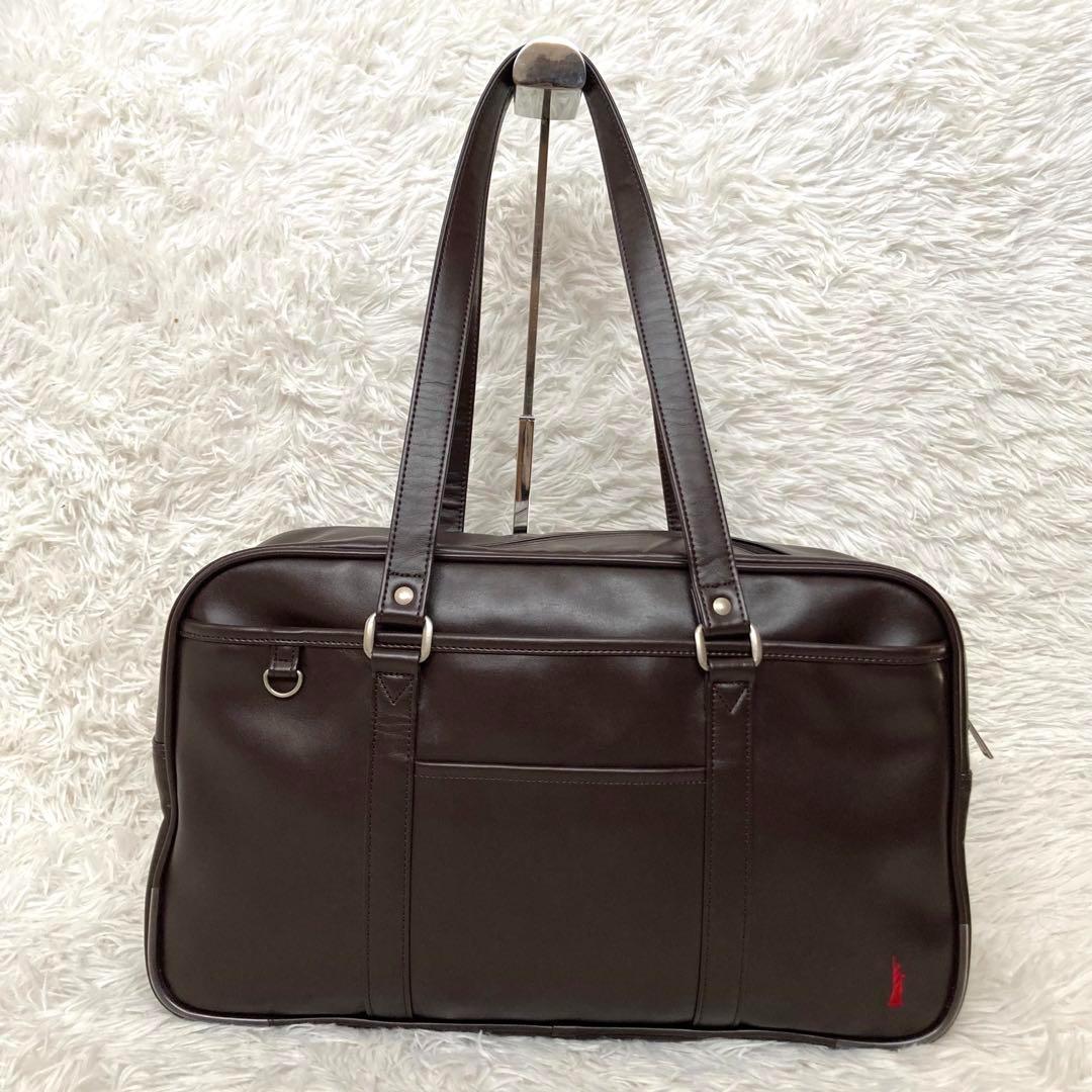 美品✨ 人気カラー❗️イーストボーイ スクールバッグ 赤刺繍