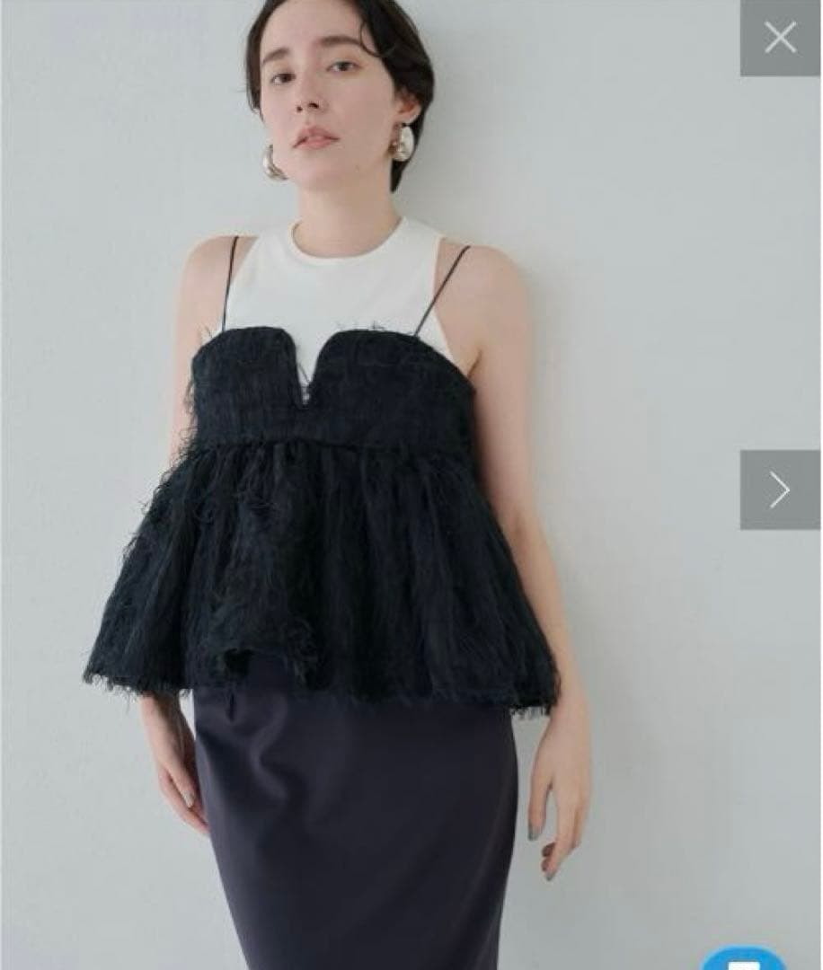 Whim Gazette(ウィム ガゼット) フェザーキャミブラウス - メルカリ