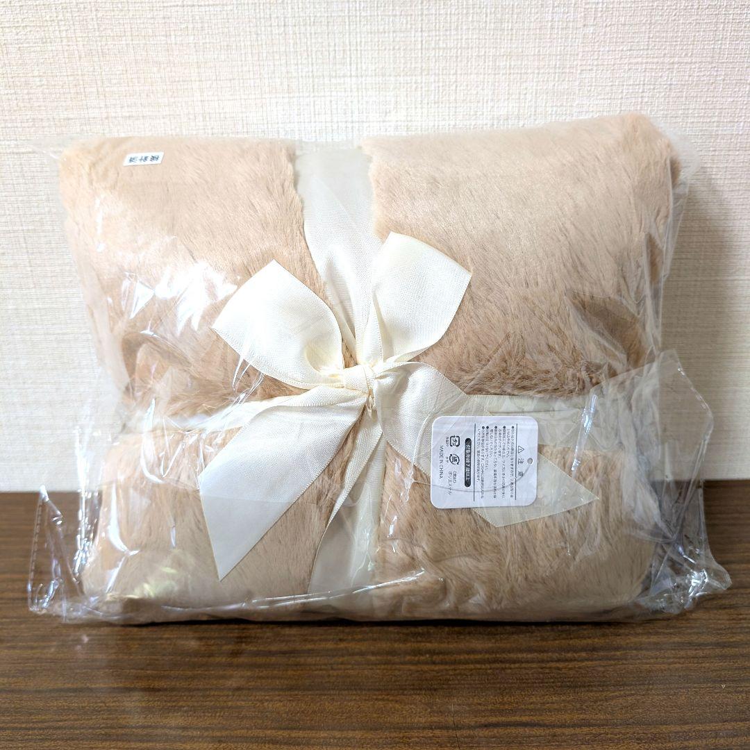 新品未使用》まるで猫のようなぶらんけっと ブランケット ベージュ