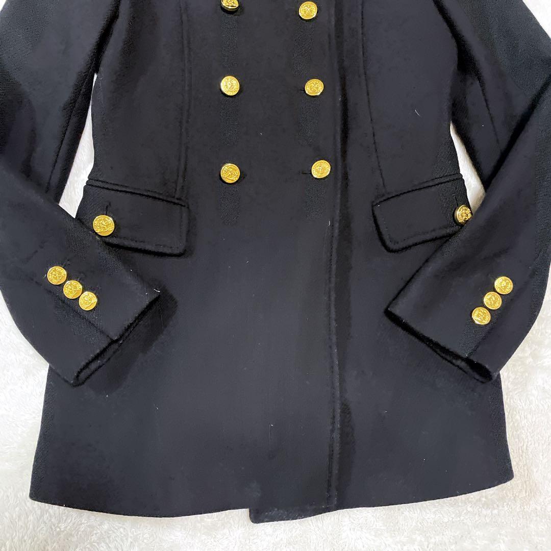 美品 即完売 ZARA MANTECO ナポレオンコート 金ボタン ウール 黒