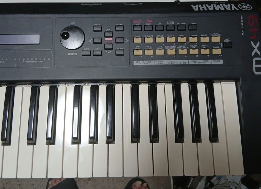 値下げ！ 動作確認 YAMAHA mx49 シンセサイザー アダプター付き