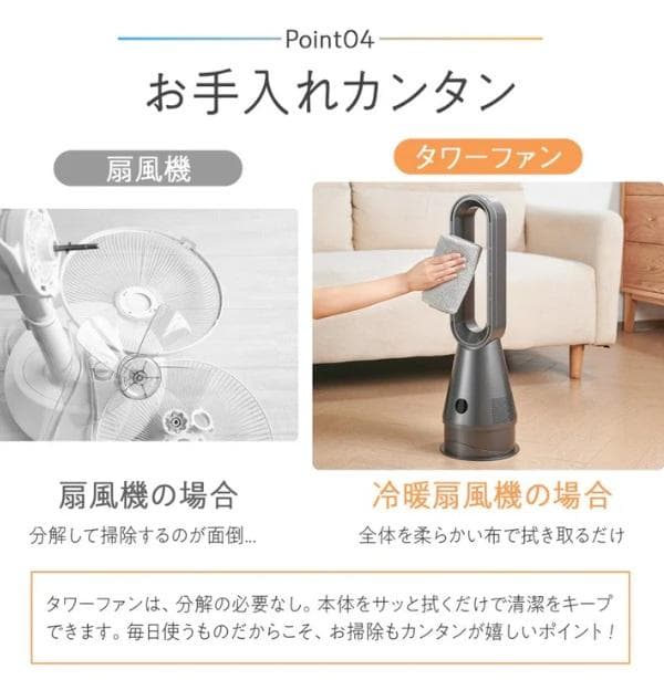 冷暖扇風機 2.0MG グレイ