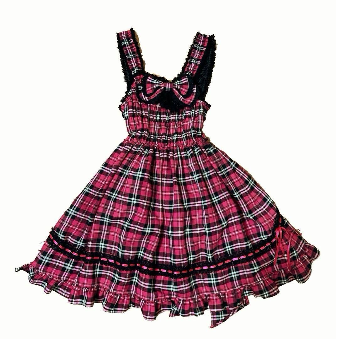ま*む様 BABY タータンチェックリボンシャーリングプリンセス