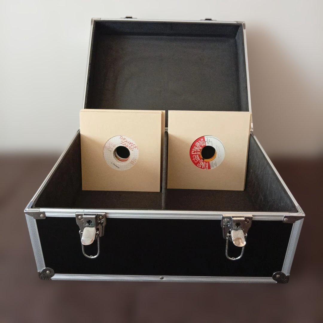7インチ レコード ボックス ジェラルミンケース 黒 ハード - メルカリ
