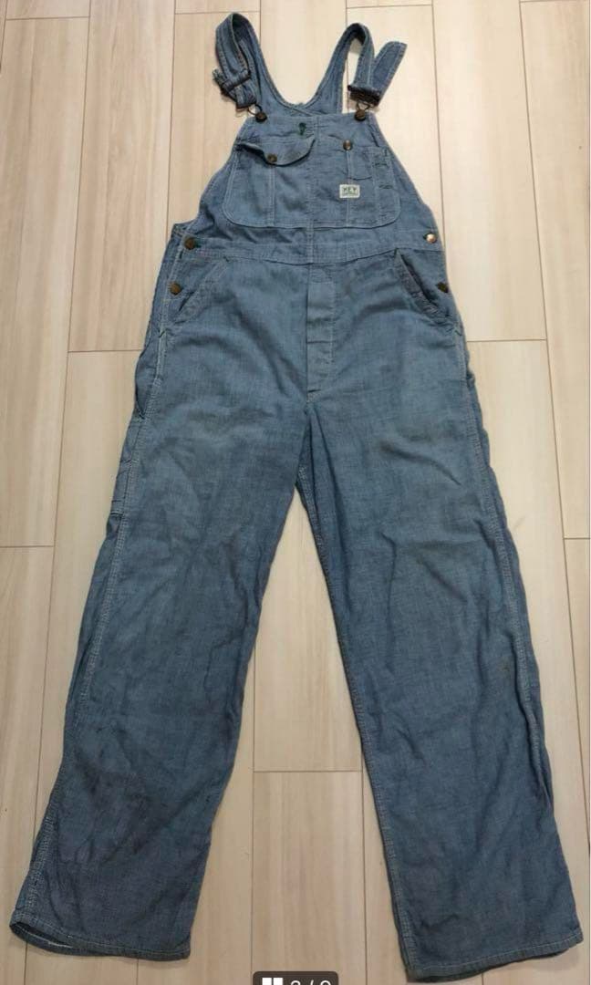 Special】40〜50s KEYピンチェックオーバーオール ヴィンテージ