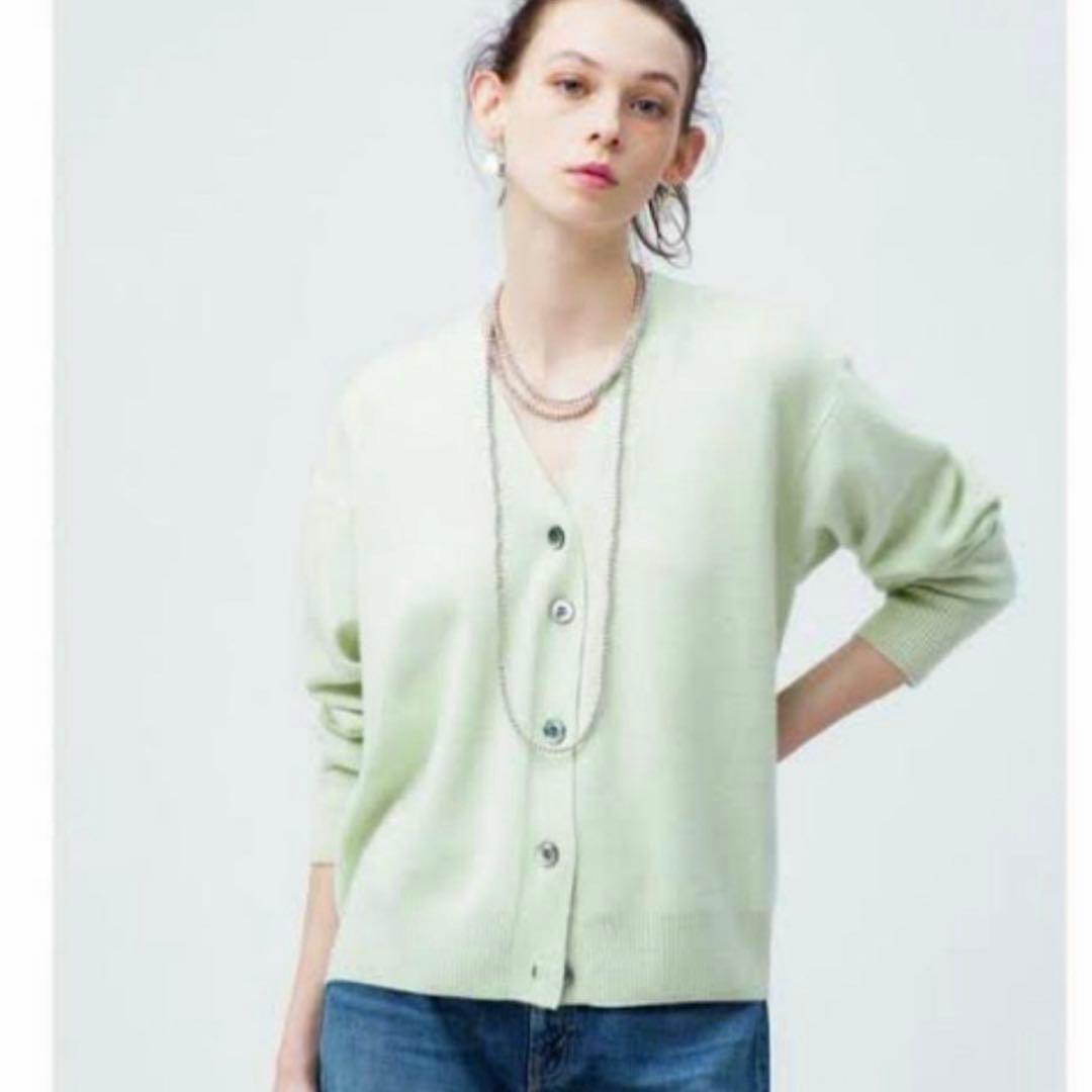 美品 ebure ハイゲージ カシミヤ カーディガン ホワイト 56,100円