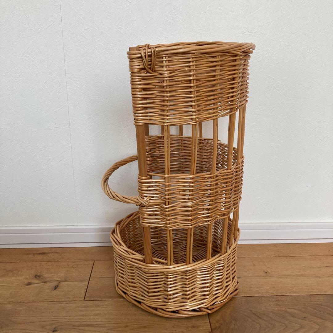 ラタン製 籐 フランスパンスタンド バスケット - メルカリ