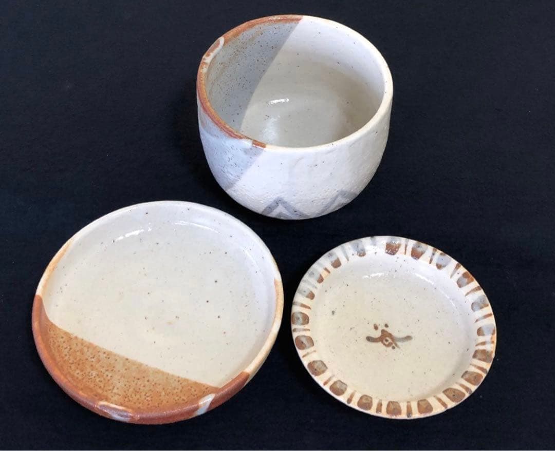 《R》志野 弁当蓋物6客 加藤十右衛門 共箱 懐石　260120き5