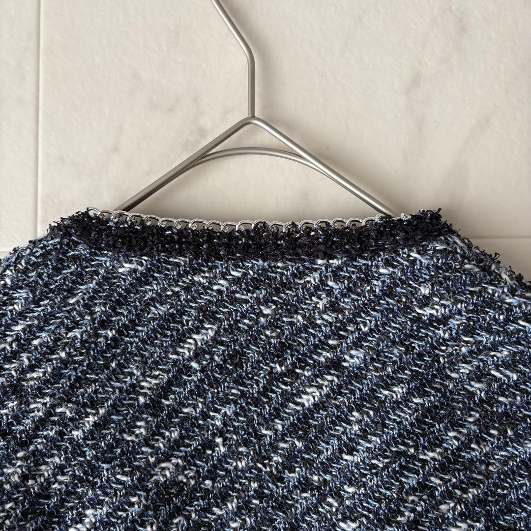 美品✨《iCB》小泉今日子着用　デニムライクツィード ニットジャケット　L