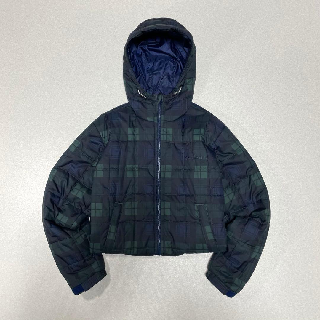 コロンビア hooded puffer jacket チェック　キルティング　S コロンビア hooded puffer jacket チェック キルティング S - メルカリ