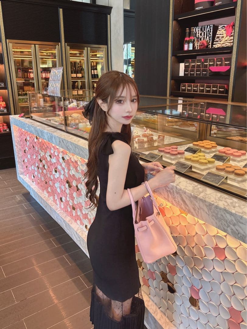 ルミニョン Lumignon dot sheer pleats long op - メルカリ