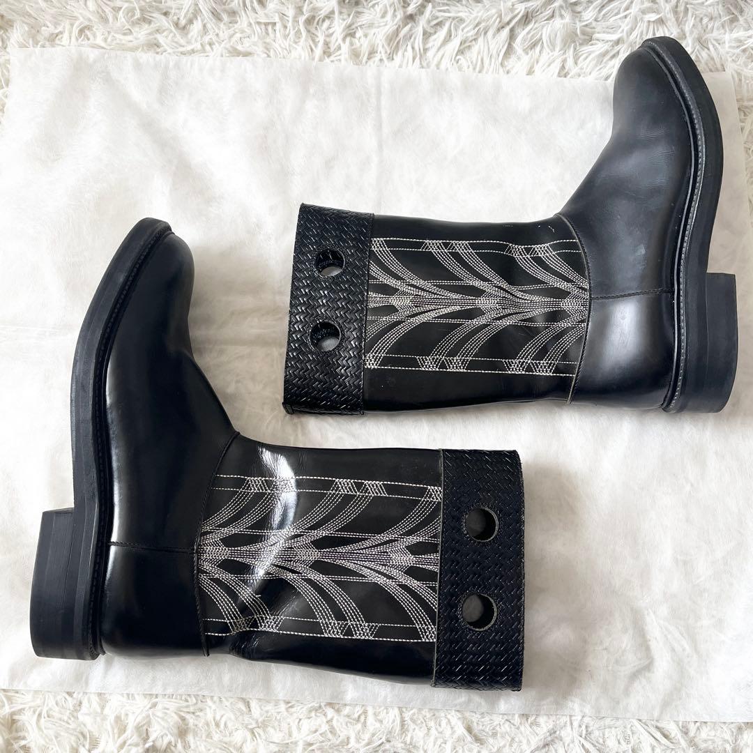 未使用級✨N.HOOLYWOOD ウエスタンブーツ サイドジップ ブラック