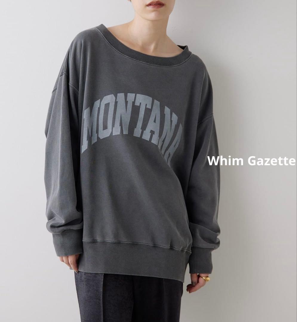 新品 タグ類無 Whim Gazette ピグメントロゴウラケプルオーバー DG