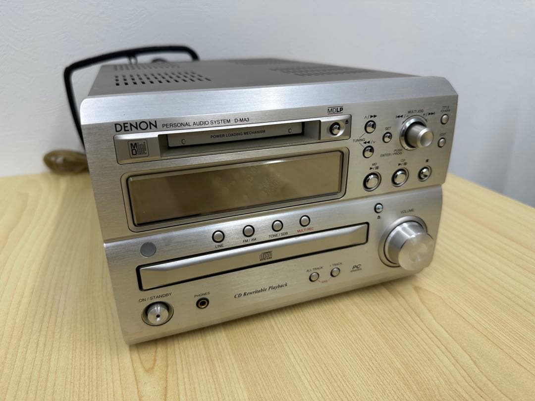 DENON D-MA33 CD/MDシステムコンポミニコンポ　動作確認済み DENON D-ME33 CD/MD システムコンポ 動作良好です｜Yahoo!フリマ（旧