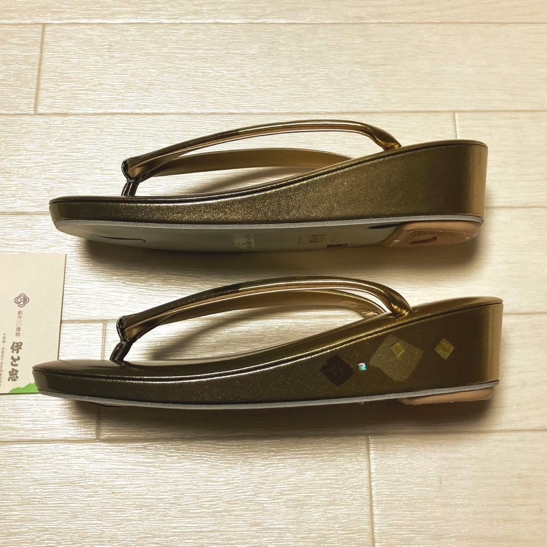 《箱付き》伊と忠　高級　草履バッグセット　螺鈿細工