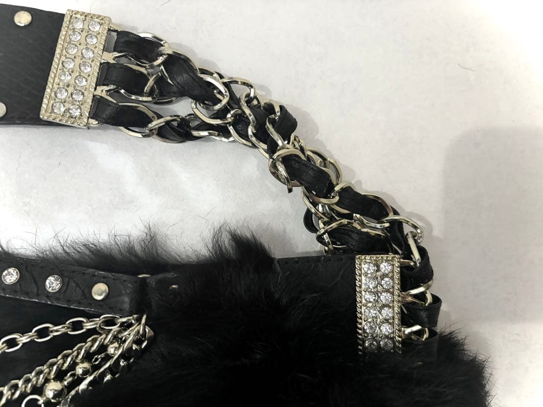 当時物 DIA ギャル 本革 ラビットファー ベルト - メルカリ