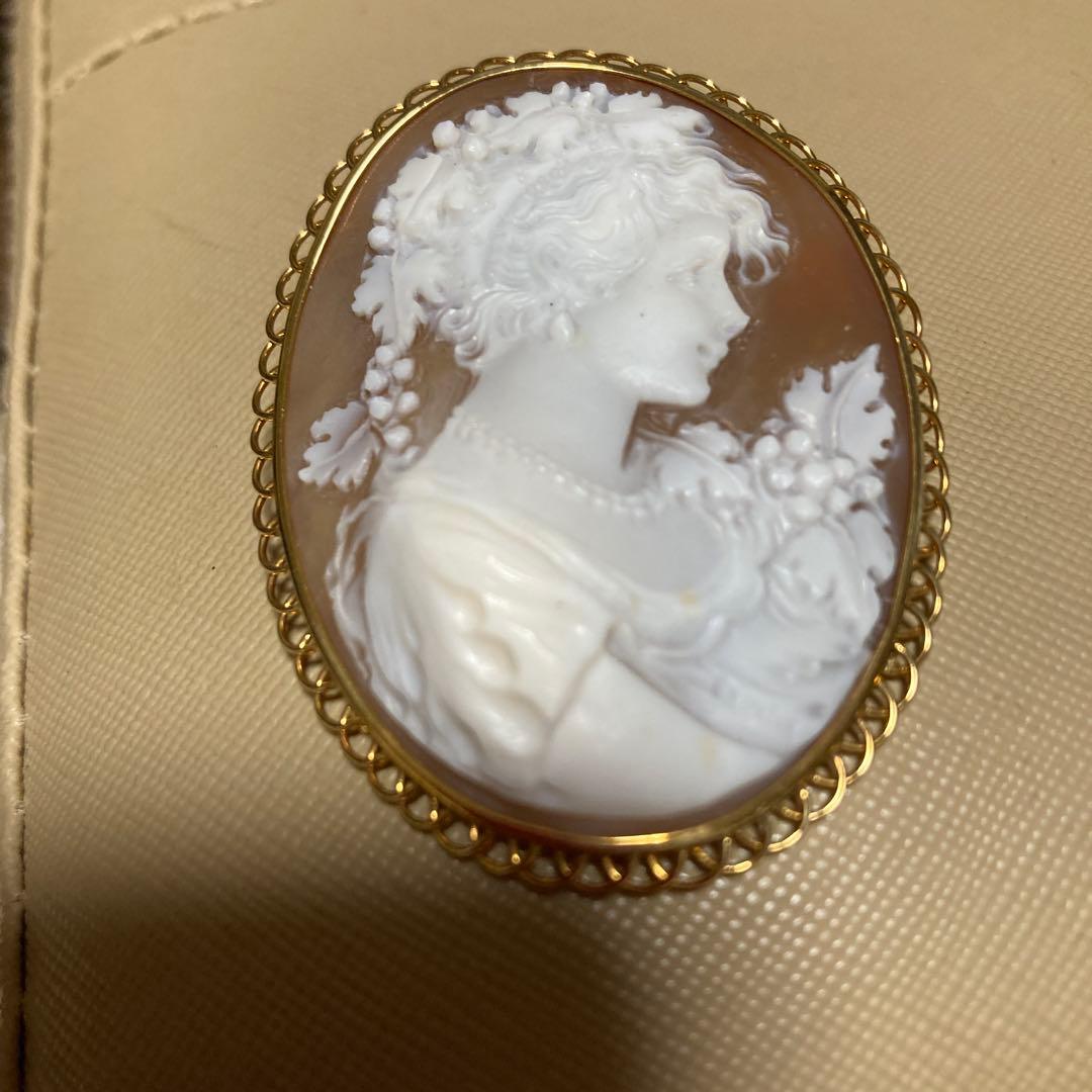 カメオk18ブローチ 楽天市場】K18 シェルカメオ ブローチ ペンダント : 宝寿堂【楽天市場店】