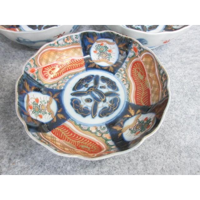 古伊万里色絵金彩軍配図なます皿5枚 [B26061] - メルカリ