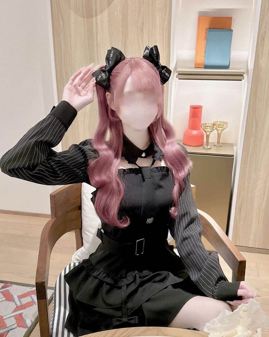 HONEY MEW ハニーミュウ ネクタイ付きアンサンブルフリルワンピ - メルカリ