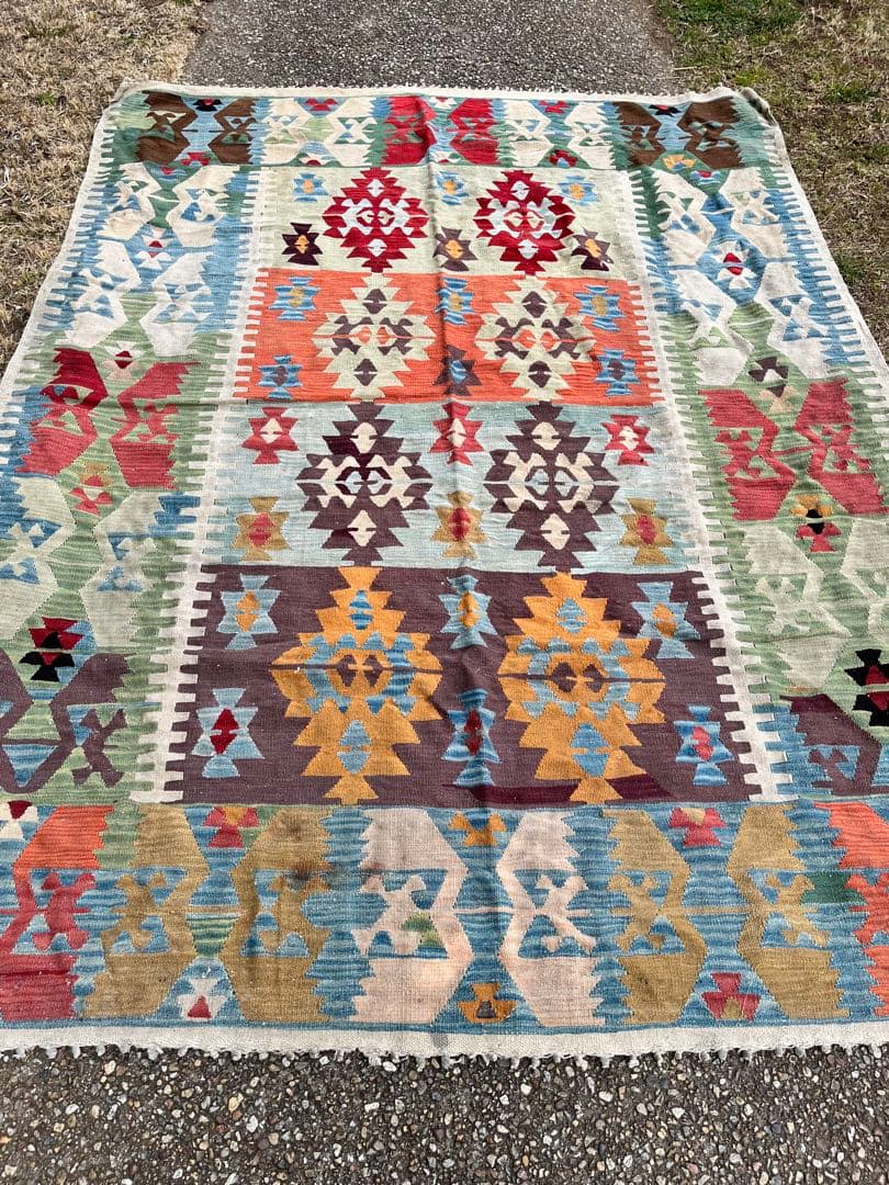 オールドキリム　ラグ　1930s ヴィンテージ　アンティーク オールドキリム トルコ シワス 180×444cm 1930年代 ヴィンテージラグ