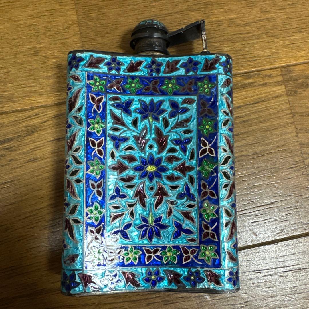 ヴィンテージ Cloisonné エナメル 925 シルバーヒップフラスコ - メルカリ