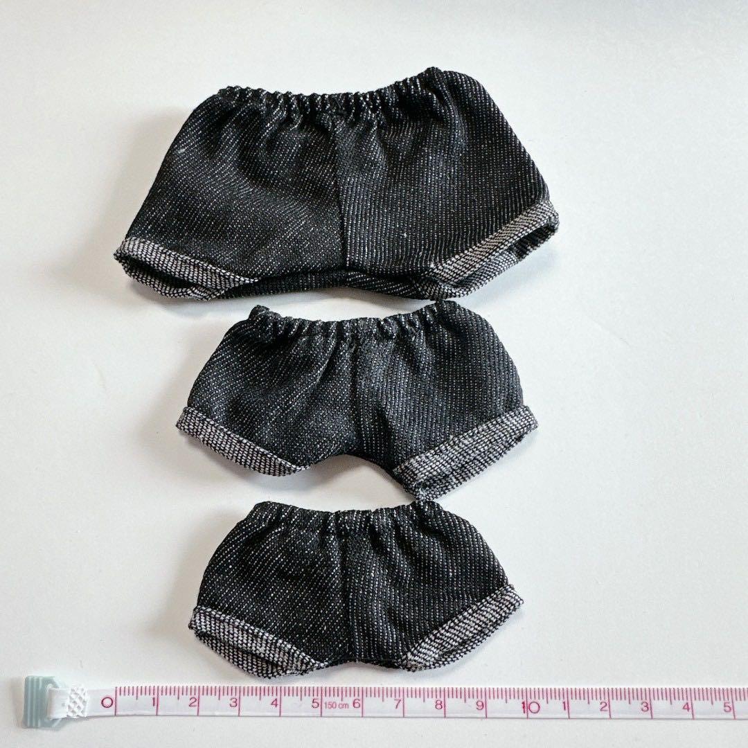 黒 15cぬい服 韓国 推し活 ぬいぐるみ用 デニムパンツ すのチル - メルカリ