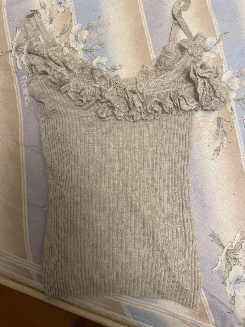 LOUIS VUITTON フリルキャミソール L