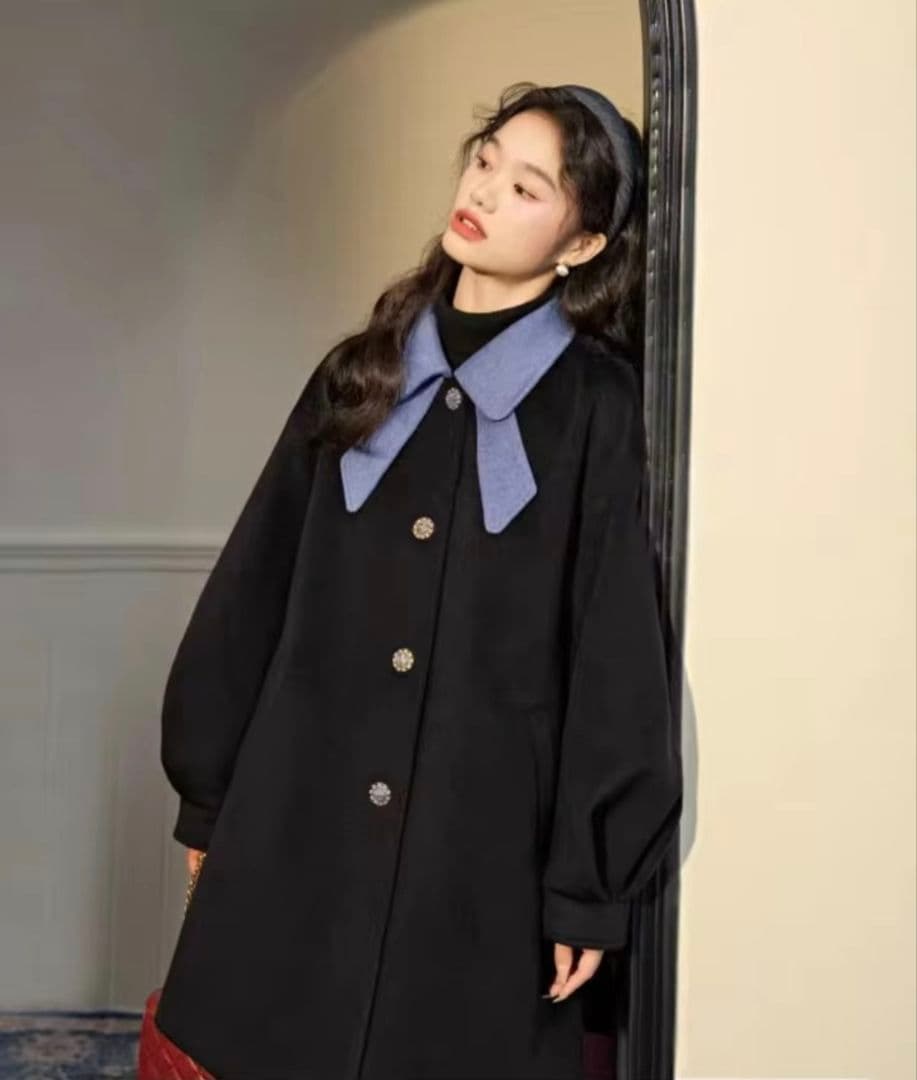 KUOSE リボンカラーコート S