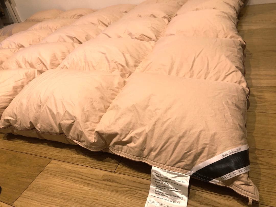 FISBA フィスバ スイス製 ダウン90% ダブル 2.0k 綿100% 一層