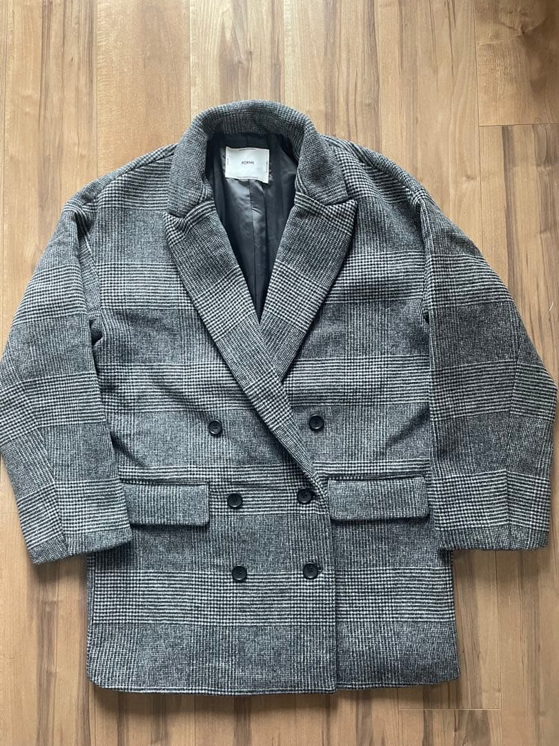 値下 FORME 東原亜希 コート チェック ノベルティ付き ジャケット