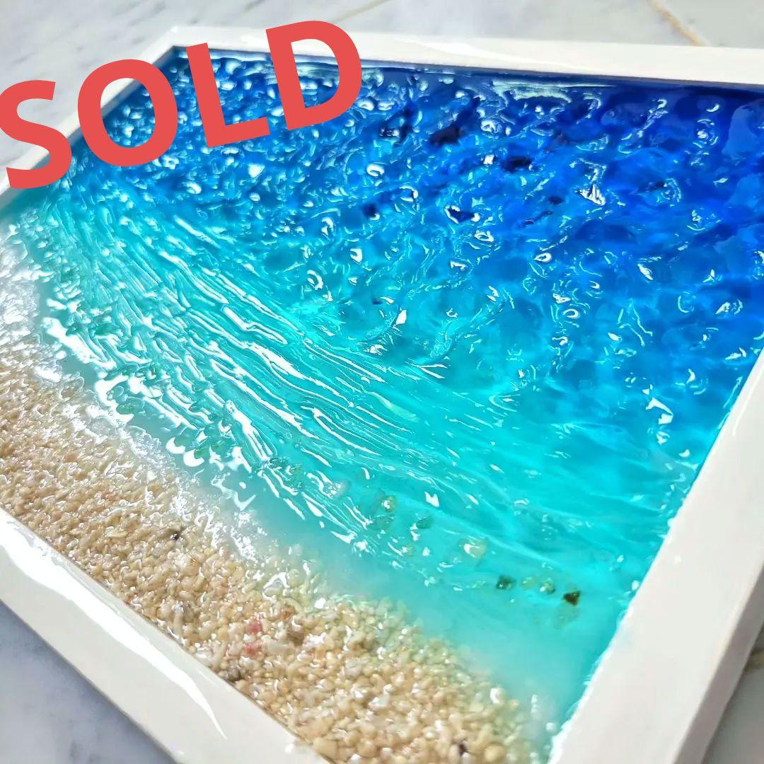 レジンアート レジン波紋 レジン水面 オーシャンアート - メルカリ