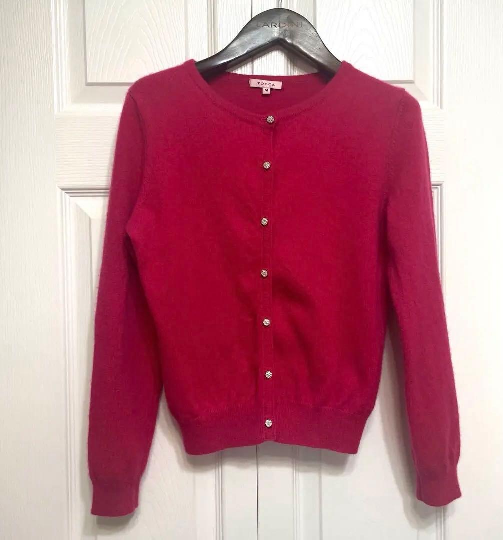 TOCCA カシミヤ100%カーディガン Mサイズ ピンク - メルカリ