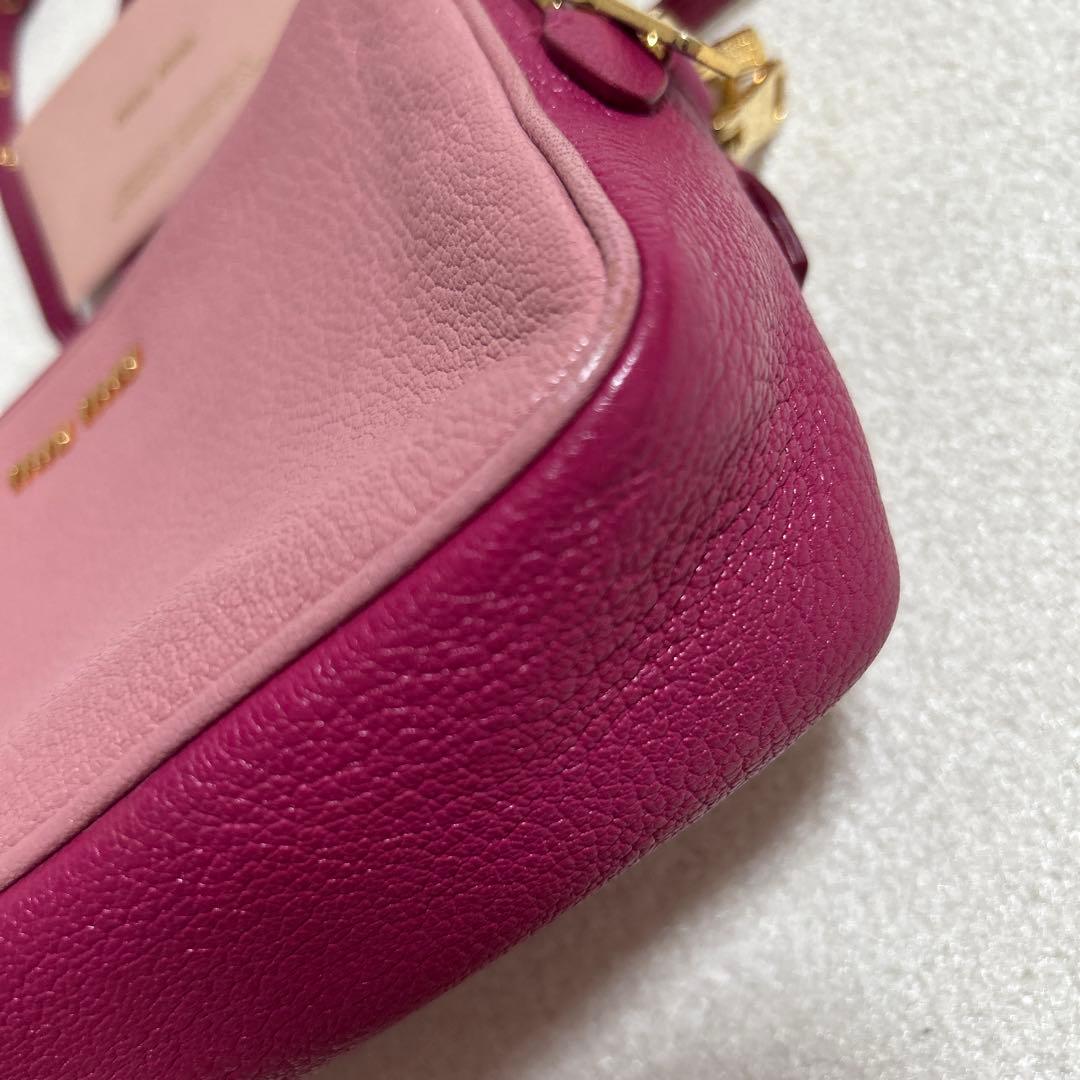 MIUMIU ミュウミュウ ショルダーバッグ バイカラー ピンク マドラス