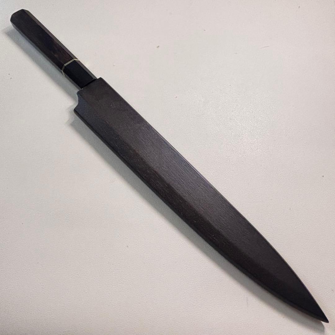 270mm柳刃包丁 鏡面 黒檀水牛八角柄 全鋼 和包丁'「鞘付き」 - メルカリ