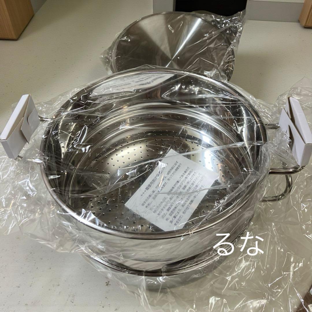 【期間限定】ジオ 蒸し器付鍋 28cm 5.9L 宮崎製作所 新品未使用